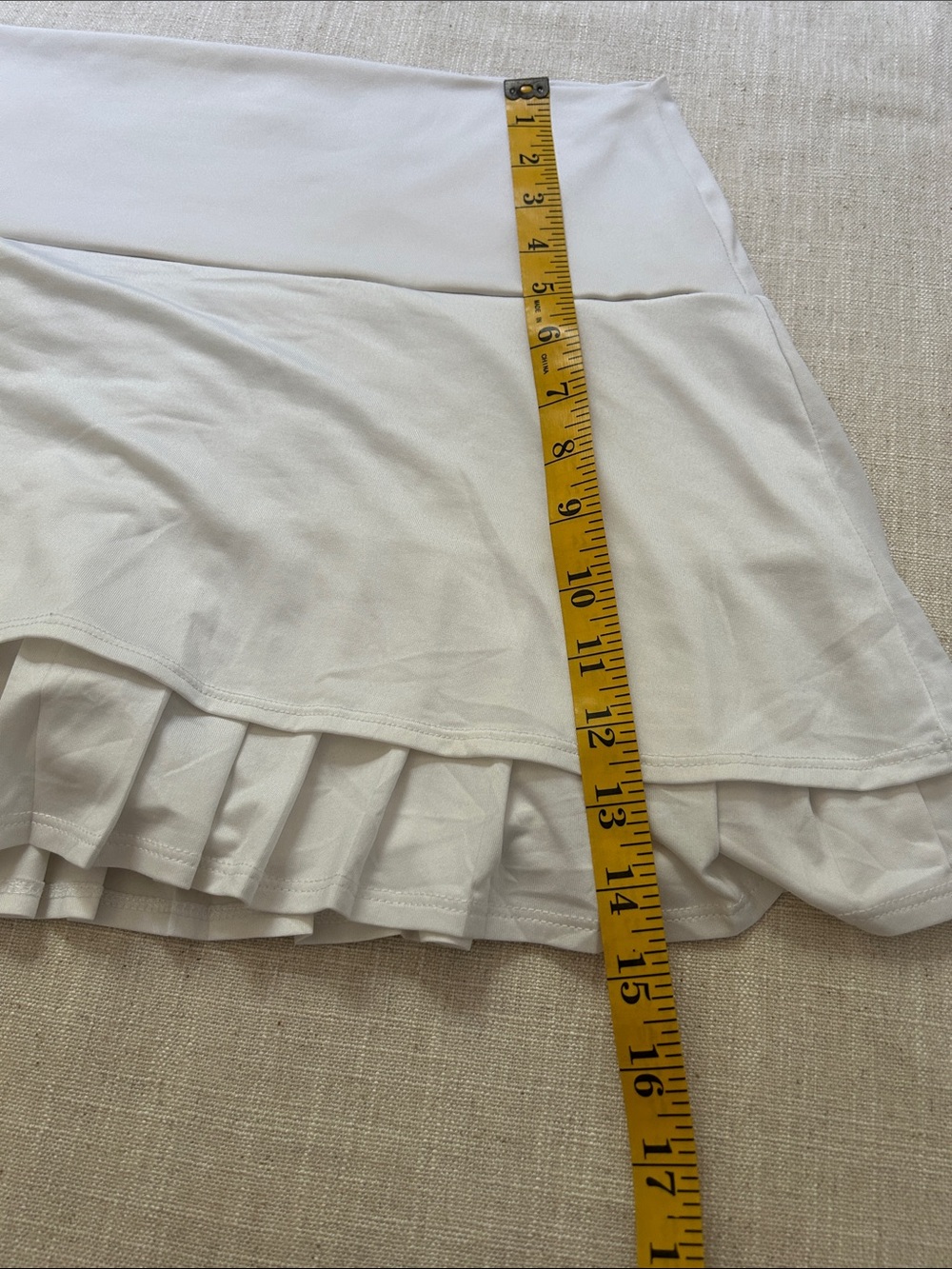 K-Swiss Tennis Prep Skort White Size XL with Pleated Trim Activewear Athleisure - Picture 8 of 11